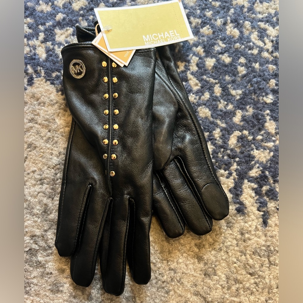 Michael Kors Leather Gloves